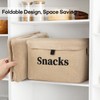 Snack Storage Baskets Bins with Lids for Pantry Shelves, 2