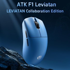 ATK Wireless Gaming Mouse, F1 EXTREME LEVIATAN Edition, Ultra Lightweight 1.2 oz (35 g), 8K Dongle Included, Ultra Low Latency, 0.4 ms, Max 42,000 DPI Adjustment, 0.000 DPI LOD 0.000 mm