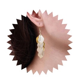 Inilbran Boho Leaf Dangle Earrings Vintage Metal Leaf Earrings Gold Ethnic Cluster Leaf Drop Earrings Super Light Leaf Earrings Jewellery for Women and Girls, Zinc