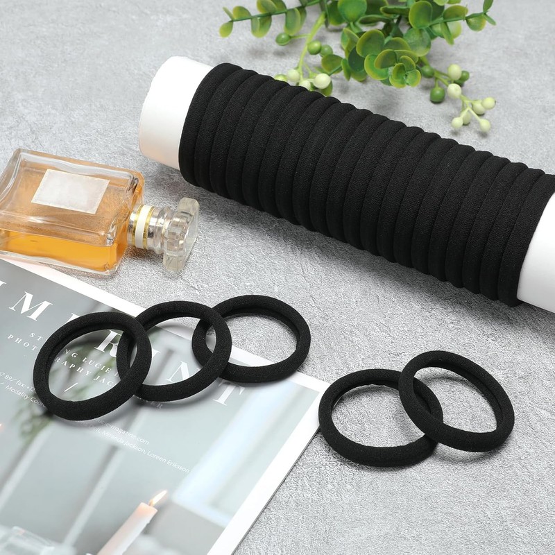 WROLY Elastic Hair Ties, Ponytail Holders No Damage Soft Hair