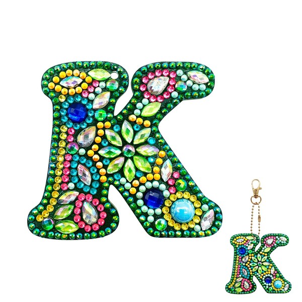YOYA Diamond Painting Keychains Double Sided 5D A-Z 26 Letters