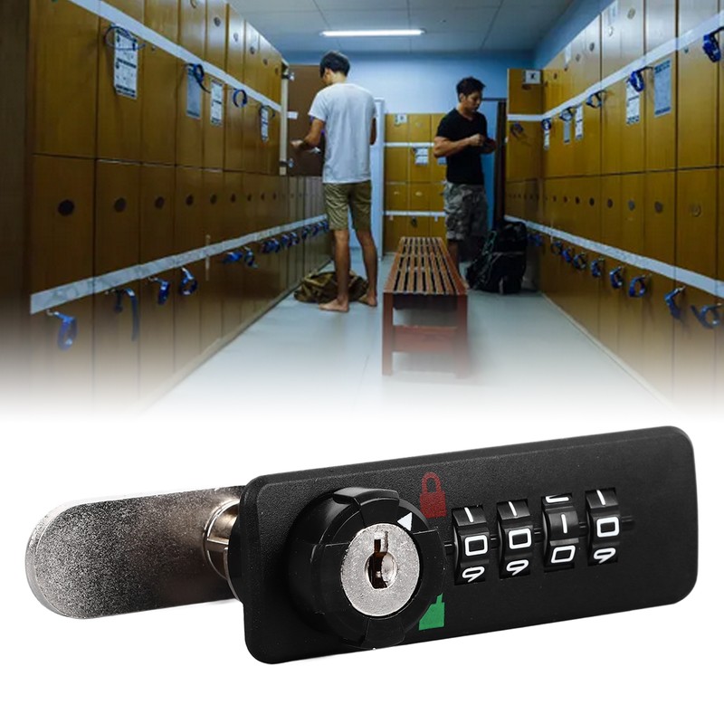 4 Digit Mechanical Dial Combination Lock Password Safety Drawer Shoe