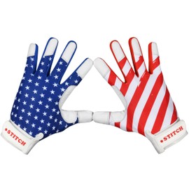 Dot Stitch Batting Gloves Softball Batting Gloves American Flag Baseball Batting Gloves Men Batting Gloves USA Flag Baseball Batting Gloves for Youth Adult & Unisex (Patriot, Adult Large)