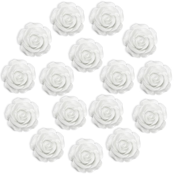 15 pcs - Cute Flower Magnet, White Rose Magnet for