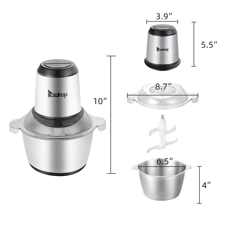 Meat Grinder, Electric Food Chopper (2L 350W), Stainless Steel Kitchen
