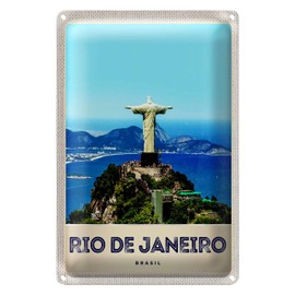 Blechschild | Rio de Janeiro | Brasilien | Dekoration | 12 cm x 18 cm