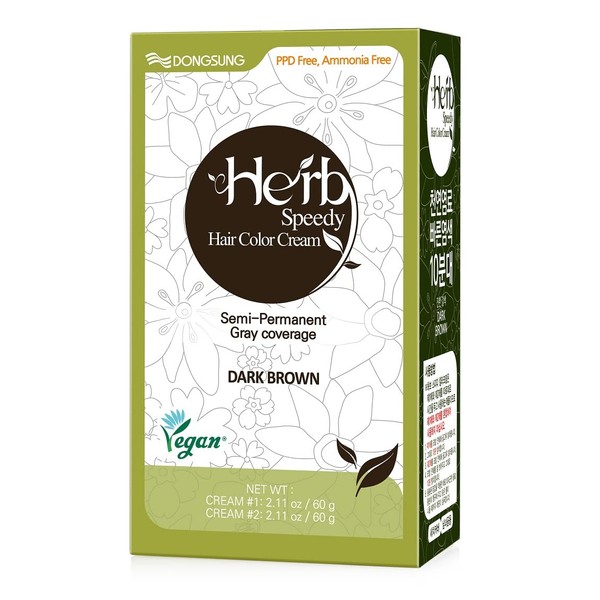 Herb Speedy PPD Free Hair Dye, Ammonia, Paraben Free Hair Color Dark Brown Odorless, No more Eye and/or Scalp Irritations From Coloring For Sensitive Scalp