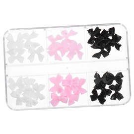 Outanaya DIY Nail Art Charms 30 Pack Mini Bow Nail Charms Ribbons for Women's Nail Decorations