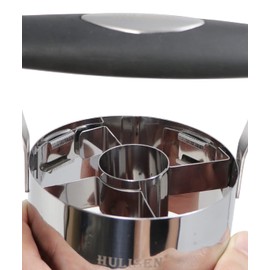 HULISEN Donut Cutter with Removable Center, 3.5" Stainless Steel Doughnut Cutter with Soft Grip Handle, Donut Cookie Cutters for Baking