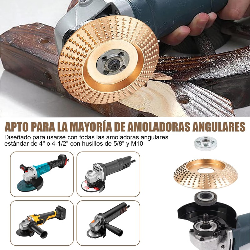 10 Discos de Tallado de Madera con Buje, Juego de