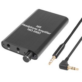 LVY Portable Headphone Amplifier 3.5mm Audio Rechargeable Two-Stage GAIN Switch HiFi Headphone Amplifier Compatible MP3/4, Phones, Computer and Various 3.5mm Audio Digital Devices