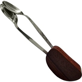 Generic Traditional Folk Musical Hand Percussion Instruments - Irish Rhythm Spoons Folk Session Spoons - Stainless Steel Spoon with Wood Handle, Silver, HPS-0021