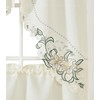GOHD - Lily Fragrance. 3pcs Multi-Color Embroidery Curtain/Cafe Curtain/Swag &