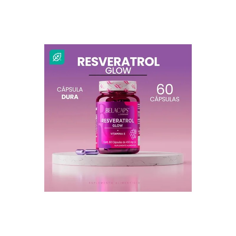 Belacaps Resveratrol Vitamina E 60 Cápsulas Para Mujer