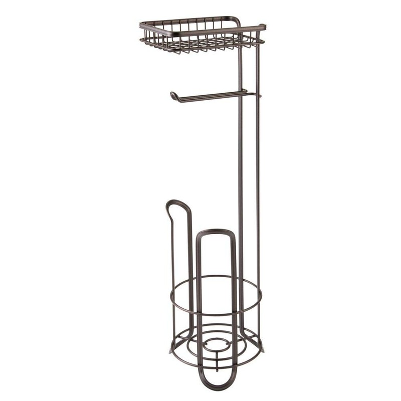 mDesign Toilet Roll Holder - Free Standing - No Drilling