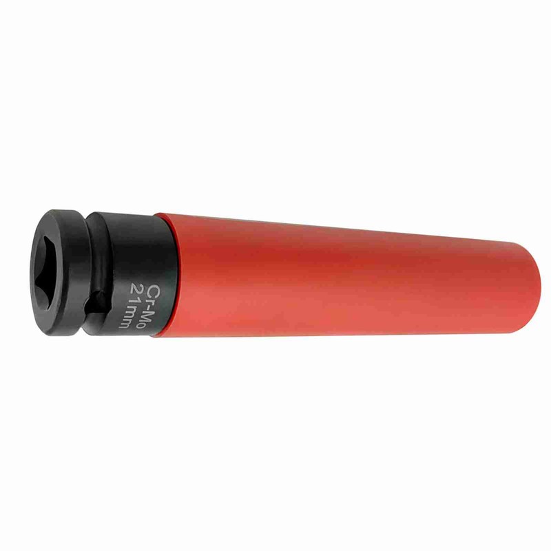 1/2'' Drive 21 mm Lug Nut Impact Socket, CR-MO Non-Marring