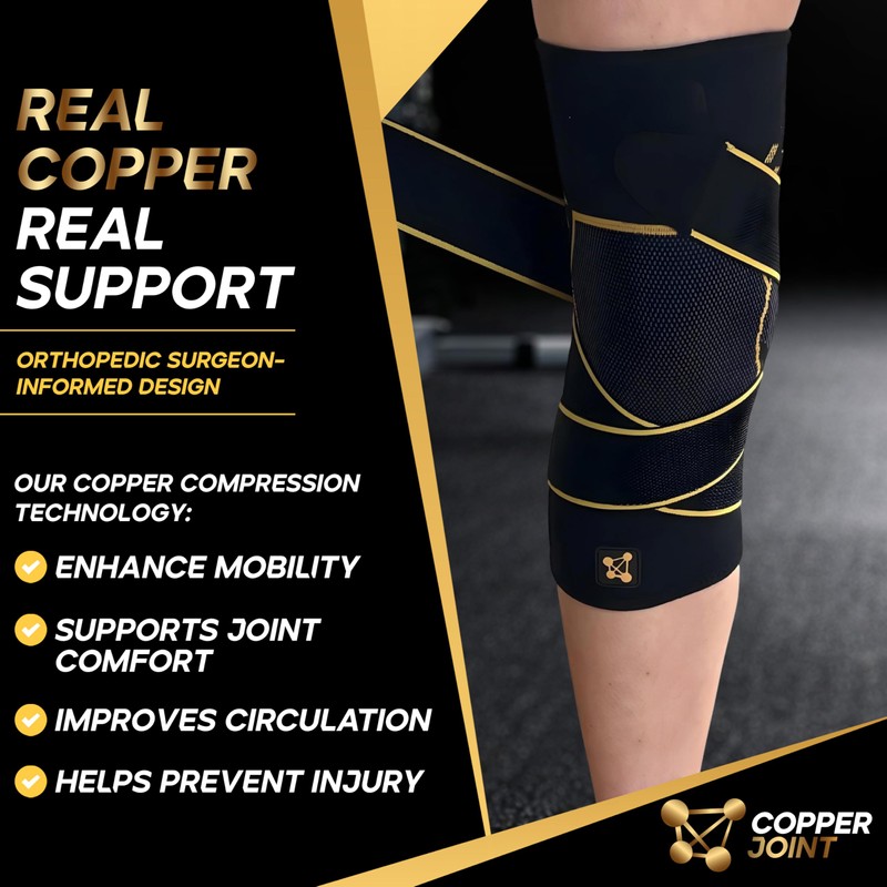 CopperJoint Pull On Knee Brace Women & Men Workout -