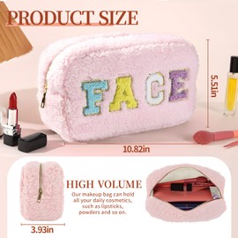 oyhqes 2Pcs Preppy Makeup Organizer Bag Set (hair,face)