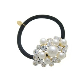 VINGTAINE H7471-HGOM- Pearl Bijou Hair Elastic Pony Hook Hair Hook Hair Cuff