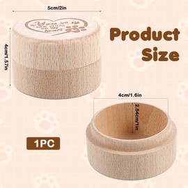 Ajcotahm Dog Fur Keepsake Box, Mini Pet Urns for Dogs Cats Wooden Pets Memorial Gifts for Loss of Dog Pet Hair Ashes Sympathy Container
