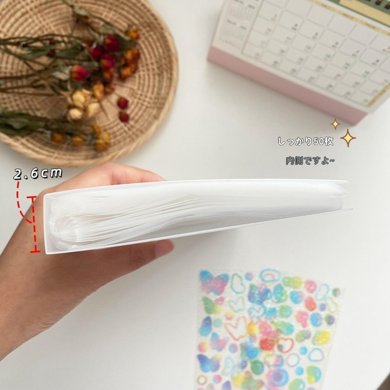 Wnbsiue Sticker Storage Album, Sealing File, Large Capacity, Clear File,