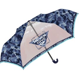 Nakatani Kid's Folding Umbrella, Grunge Camouflage, Navy Camouflage [522-033], Hand Opening Type, 19.7 inches (50 cm)
