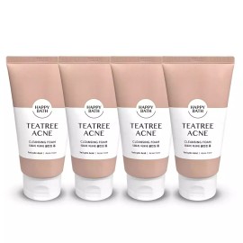 Happybath 해피바스 티트리 아크네 트러블 클렌징 폼 150g 4개 Happy Bath Tea Tree Acne Trouble Cleansing Foam 150g 4ea