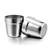 E-far Metal Cups for Kids Baby, 6 Ounce Stainless Steel