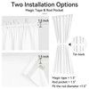 Vatge Front Door Sidelight Curtains with Velcro - 12x72 Door