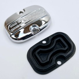 Chrome Rear Brake Master Cylinder Cover And Gasket Kit for ALL 2008-2025 Harley Touring Models Electra Glide FLHT, Road Glide FLTR, Road King FLHR & Street Glide FLHX - Replaces HD# 46463-08 & 11902