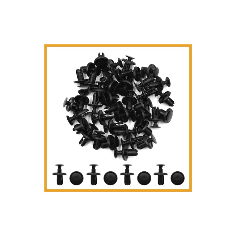 Partuto 40pcs 6mm Hole 15mm Head Car Door Clip Trim