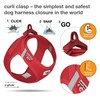 Vest Harness curli Clasp Softshell Red L