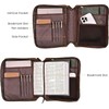 LEATHER VILLAGE Large Leather Bible Cover with Carry Handle &