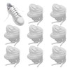 CVDYWDJIE 4 Pairs White Plush Shoelaces, Cute Sneaker Laces, Soft