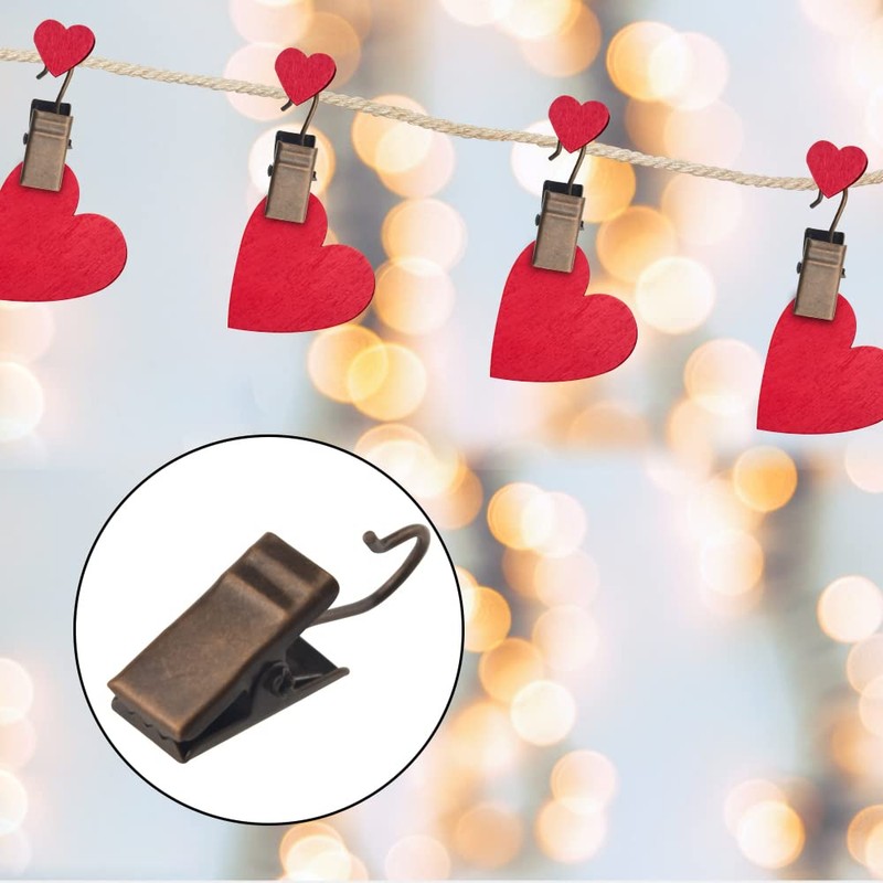 WMYCONGCONG 100 PCS Curtain Clips with Hooks, Small Heavy-Duty Hook