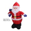 3.9ft Inflatable Santa with Gift Bag Light Decoration Polyester Easy