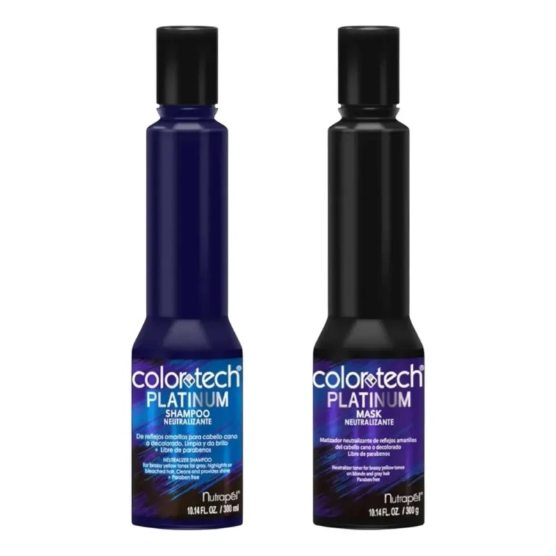 Kit Color tech Platinum Shampoo y Mascarilla Matizador 300 ml