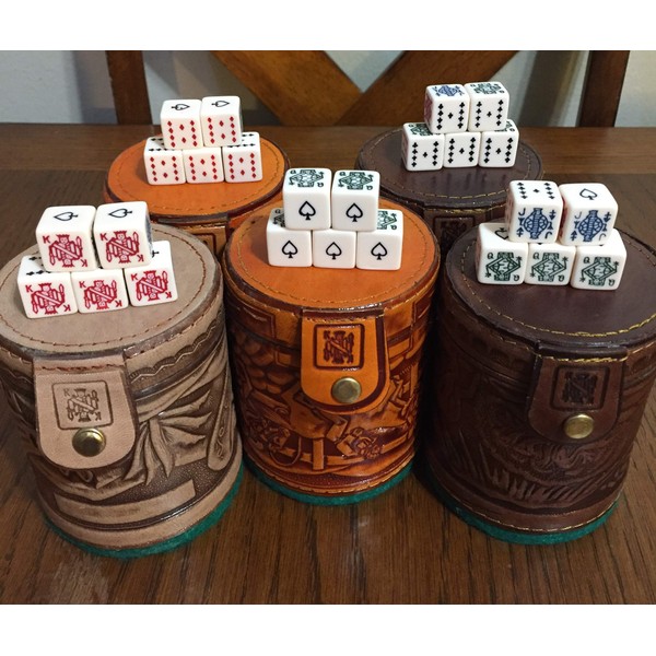 Cubilete Leather Dice Cup Play Casino Traditional Game Handcrafted in Mexico New