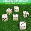 GoSports Giant Wooden Playing Dice Set with Rollzee and Farkle