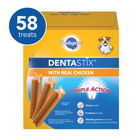 Pedigree DENTASTIX Adult & Puppy Toy/Small Treats for Dogs 5-20lbs.