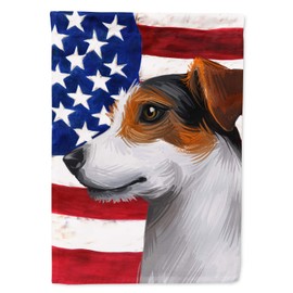 Caroline's Treasures CK6577GF Jack Russell Terrier American Flag Flag Garden Size, Small, Multicolor