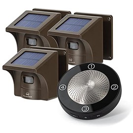 1/2 Mile Long Range Solar Wireless Driveway Alarm Outdoor Weather Resistant Motion Sensor & Detector-Security Alert System-Monitor & Protect Outside Property,No Need to Replace Battery