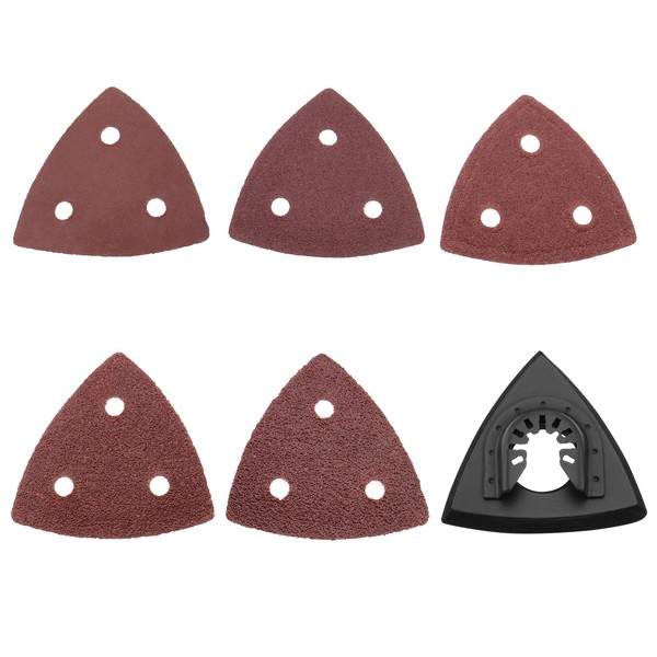 VGOL 100 Pieces Triangle Sandpaper and a Triangle Sanding Tray
