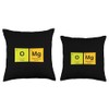 Funny Chemistry Periodic Table OMG Design Nerd Education Throw Pillow