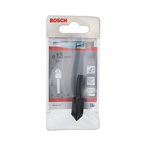 Bosch 1609200315 90Â° Countersink Bit, 1/4" Hex Shank, 13mm, Black
