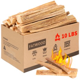 FATOK Fatwood Fire Starter Sticks for Fireplace, Fire Pit, Bonfires, Campfires, Wood Stoves, Mini Firewood Starter, 100% Natural Pine Fire Kindling (10.0, Pounds)