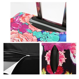 Denim 3D Cute cat Dog Styles Washable Print Luggage Cover Protector Suitcase Cover Carry On Cover with Zipper Fits 18-32 Inch Luggage for Holiday Travel and Great Gift Idea (Cat Yellow, S)