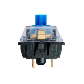 Granvela Pack 32 Gateron KS-8 Blue Switches for Mechanical Keyboards, Clicky Tactile 3-pin Black-Shell Compatible with Cherry MX Switches