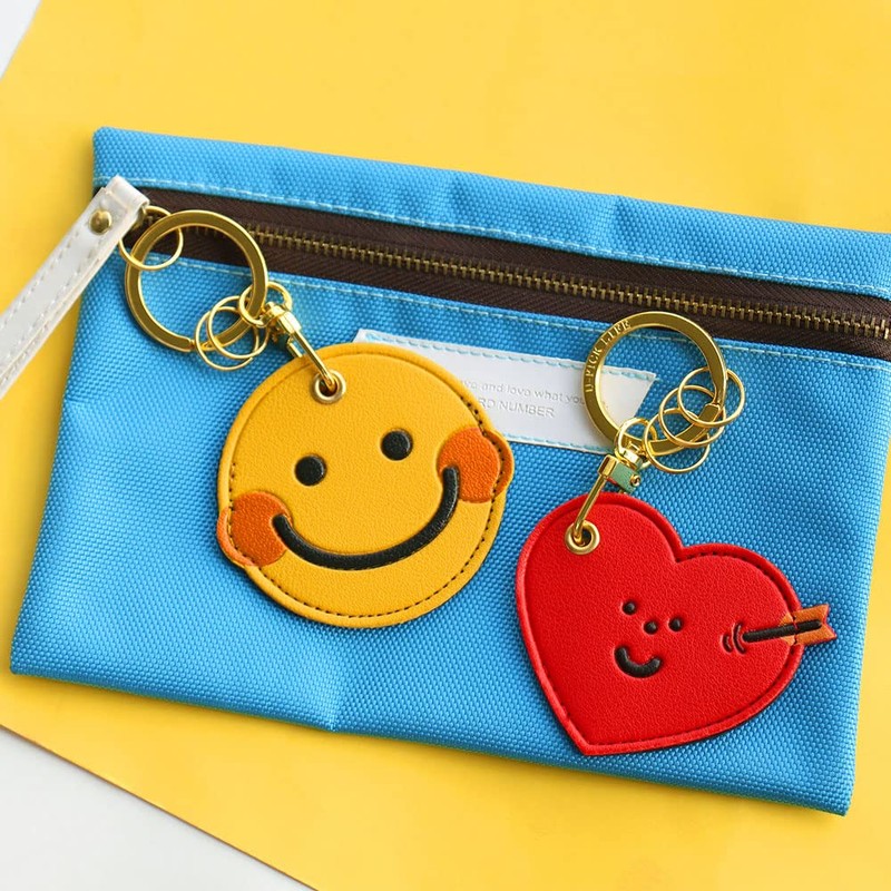 U-PICK Coin Shaped Edy Leather Keychain 500 Yen Coin Storage