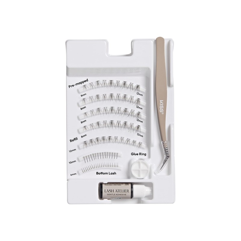 KISS Lash Atelier Natural Eyelash Extension Kit - Prepositioned False